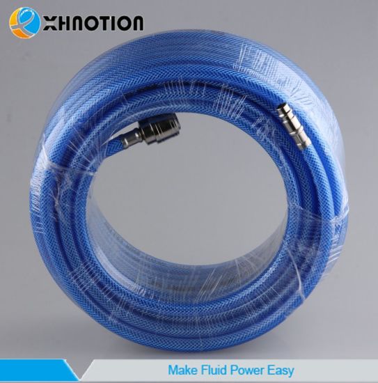 Good Quantity PVC Braided High Pressure Air Hose with Germany Socket Plug