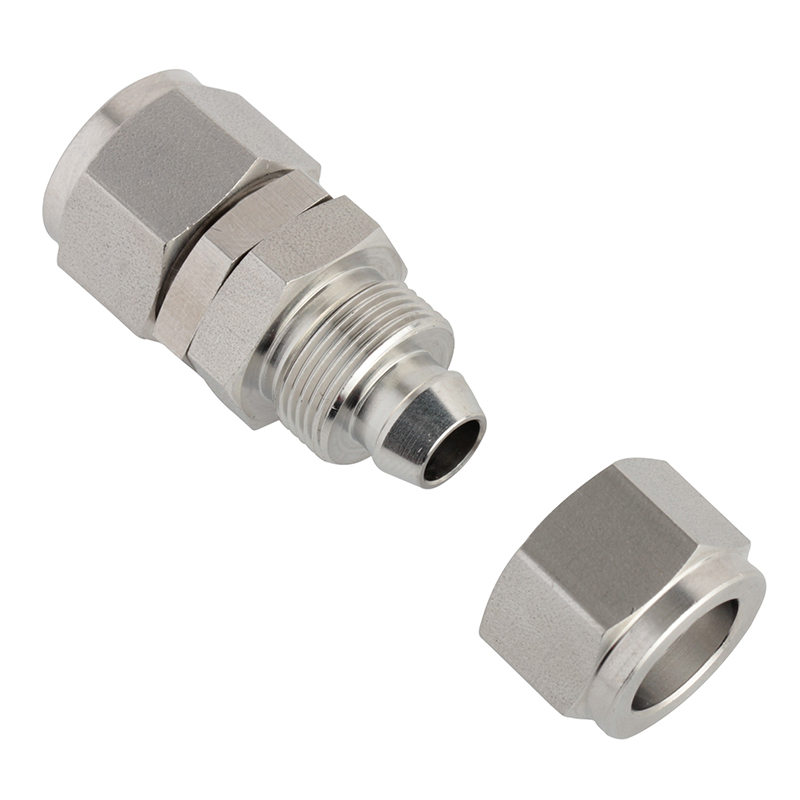 SS316L Stainless Steel (SSRPM) Rapid Screw Fitting 8mm Bulkhead Union Push on Fitting Quick Joint Fitting Bite Type Connector