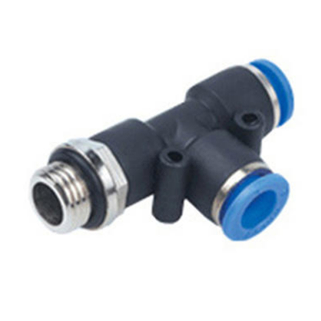 Nickel-Plated Brass Push-to-Connect Fitting Male Run Tee Fitting