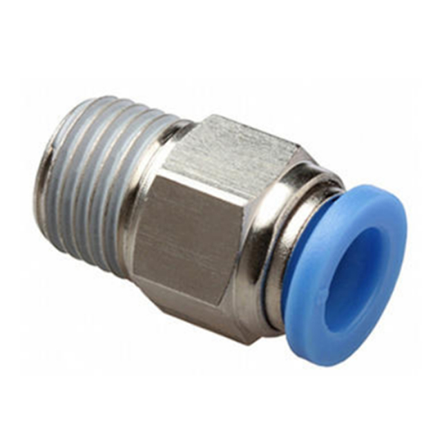 Xhnotion Pneumatic Push in Air Fitting Straight Male Connector for Industry Automatic