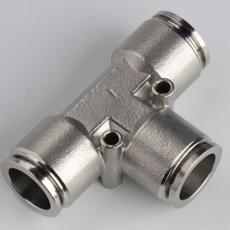 Union Tee Stainless Steel Pneumatic Fittings with Mounting Hole