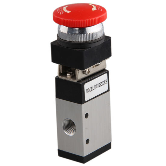 Xhnotion Pneumatic Directional Solenoid Valve Push Button Vave with Red Mushroom Msv86521eb