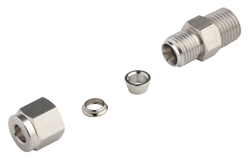 Pneumatic SS316L Stainless Steel Male Straight SSUPC Quick Connector Compression Fittings