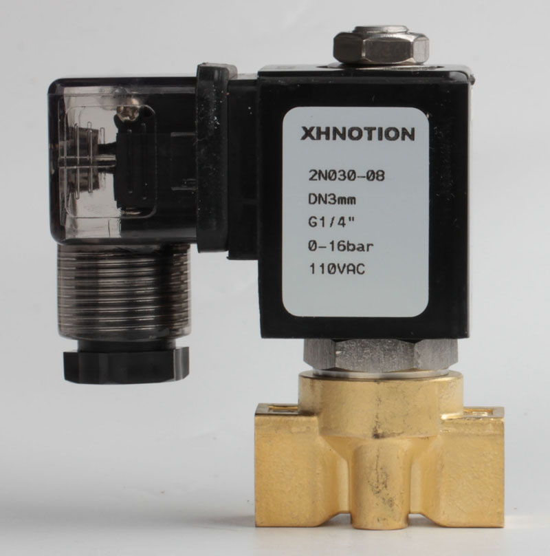 Xhnotion Brass SS304 Two Way 2n Series Solenoid Valve for Water Air Oil