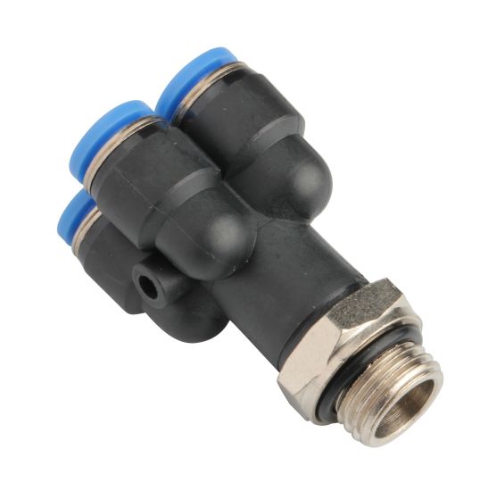 Xhnotion - Pneumatic Push in One Touch Double Y Air Hose Fittings with 100% Tested